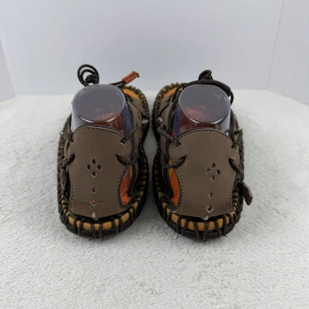 RARE! Vintage Nike ACG Considered Cooper Canyon Brown Leather‎ Sandals Sz 11-EUC